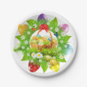 Borden voor lente in paaspapier papieren bordje (Voorkant)