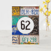 Borden voor  licentie voor 62e verjaardag kaart (Gele Bloem)