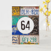 Borden voor  licentie voor 64e verjaardag kaart (Gele Bloem)