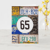 Borden voor licentie voor 65e verjaardag kaart (Gele Bloem)