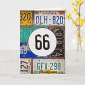 Borden voor  licentie voor 66e verjaardag kaart (Gele Bloem)