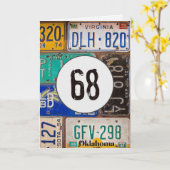 Borden voor  licentie voor 68e verjaardag kaart (Gele Bloem)