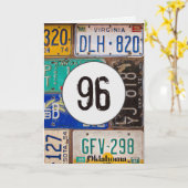 Borden voor  licentie voor 96e verjaardag kaart (Gele Bloem)