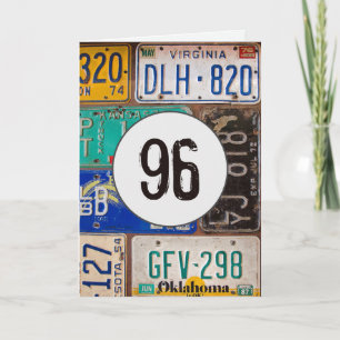 Borden voor licentie voor 96e verjaardag kaart