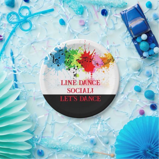 Borden VOOR LINE DANCE Papieren Bordje (Feest)