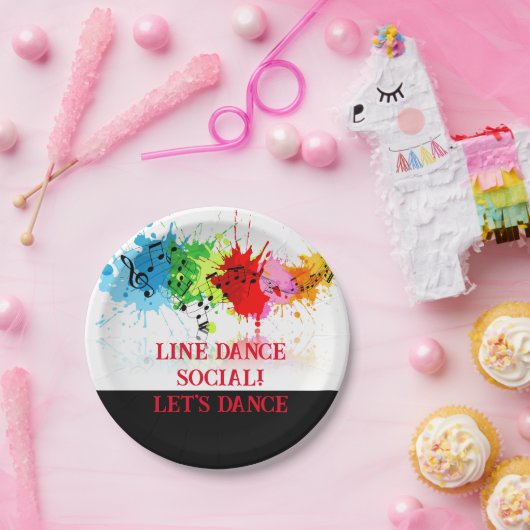 Borden VOOR LINE DANCE Papieren Bordje (Feest)