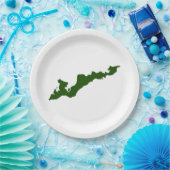 Borden voor Logo op het eiland - groen Papieren Bordje (Feest)