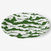 Borden voor Logo op het eiland - groen/wit Papieren Bordje (Gekanteld)