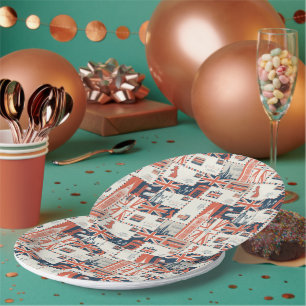 Borden voor London Post Paper Papieren Bordje