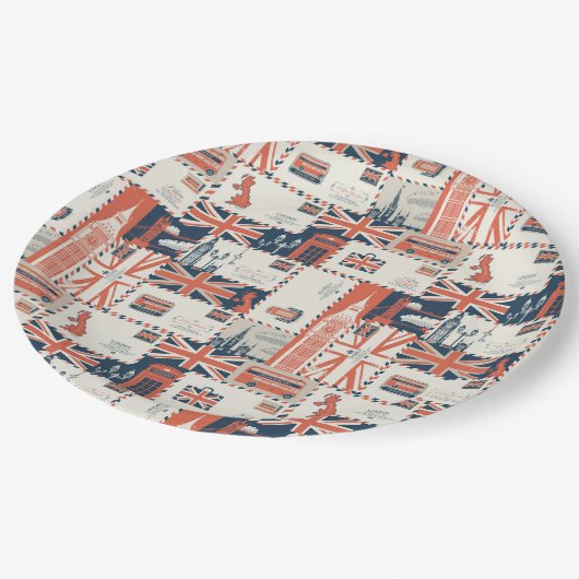 Borden voor London Post Paper Papieren Bordje (Gekanteld)