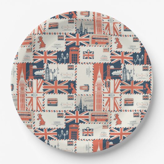 Borden voor London Post Paper Papieren Bordje (Voorkant)