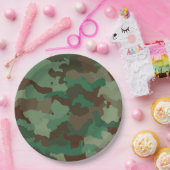 borden voor militair camouflagepapier papieren bordje (Feest)