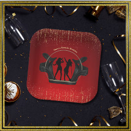 Borden voor moderne muziekparty karaoke-verjaardag papieren bordje