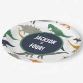 Borden voor multidinosauruspapier papieren bordje (Gekanteld)