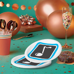 Borden voor muzieknotitiesymbool papieren bordje