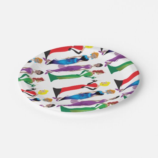 Borden voor nachtpapier voor dames papieren bordje (Gekanteld)