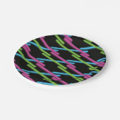 Borden voor Neon Glow Laser Label Party Papieren Bordje (Gekanteld)