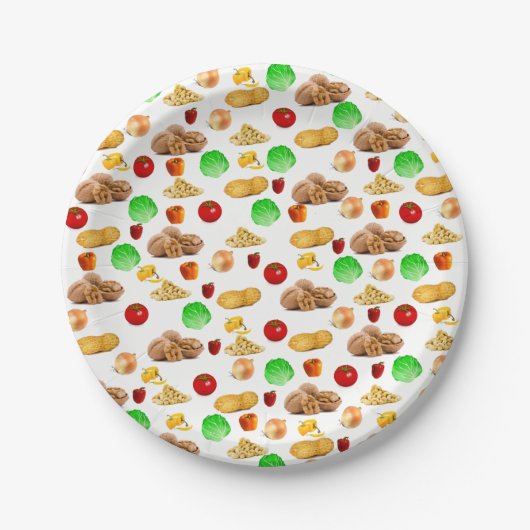 Borden voor noteerzout papieren bordje (Voorkant)