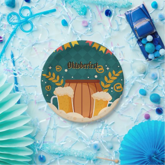 Borden voor Oktoberfest papier Papieren Bordje (Feest)