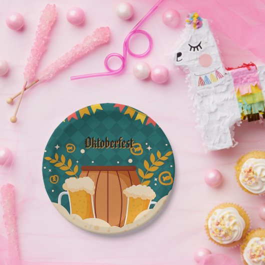 Borden voor Oktoberfest papier Papieren Bordje (Feest)