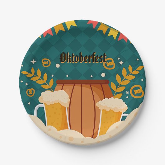 Borden voor Oktoberfest papier Papieren Bordje (Voorkant)