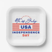 Borden voor Onafhankelijkheidsdag Papieren Bordje (Voorkant)