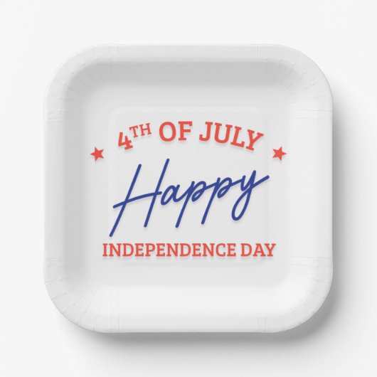 Borden voor Onafhankelijkheidsdag Papieren Bordje (Voorkant)