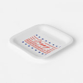 Borden voor Onafhankelijkheidsdag Papieren Bordje (Gebogen)