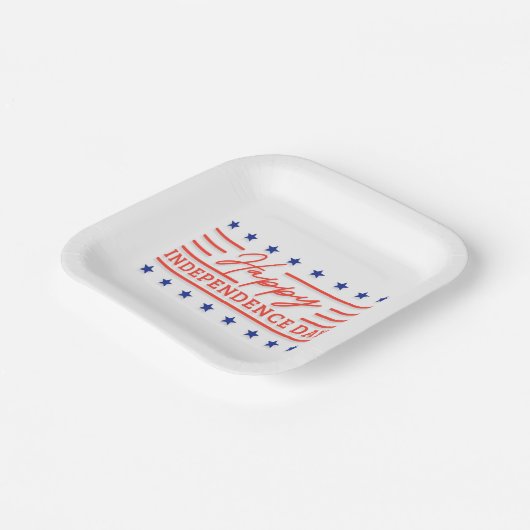 Borden voor Onafhankelijkheidsdag Papieren Bordje (Gebogen)