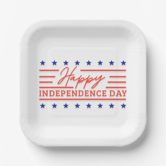 Borden voor Onafhankelijkheidsdag Papieren Bordje (Voorkant)