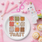 Borden voor ontbijttoast papieren bordje (Feest)