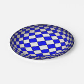 Borden voor optisch lichtblauw en wit sphere-papie papieren bordje (Gekanteld)