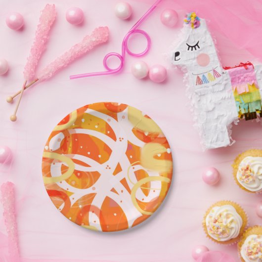 Borden voor Oranje partijpapier Papieren Bordje (Feest)