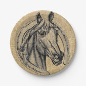 Borden voor -paardencamerapapier papieren bordje (Voorkant)