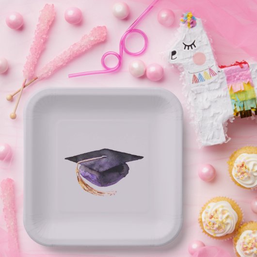 Borden voor Paars en lavender Gradup Papier Papieren Bordje (Feest)