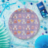 Borden voor paaspatroon met glanzend graafpapier papieren bordje (Feest)