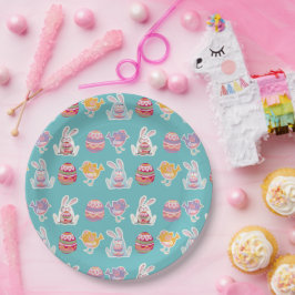 Borden voor paaspatroon Moonstone Blue Paper Papieren Bordje