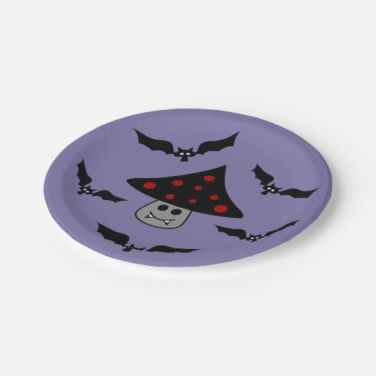 Borden voor paddenstoel Vampier Papieren Bordje (Gekanteld)