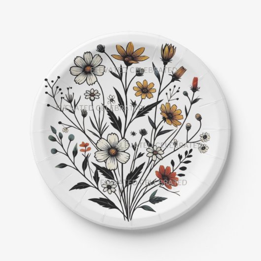 Borden voor papier en feestartikelen papieren bordje (Voorkant)