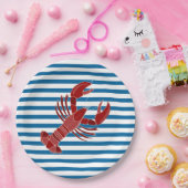 Borden voor papierblauw en wittappapier papieren bordje (Feest)