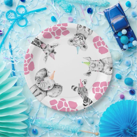 Borden voor partijdierenpapier | Dieren van de Gir Papieren Bordje (Feest)