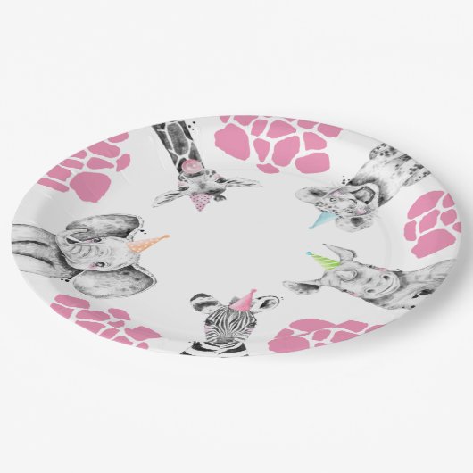 Borden voor partijdierenpapier | Dieren van de Gir Papieren Bordje (Gekanteld)