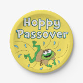 Borden voor passeerpapier "Hoppy Passover" Papieren Bordje (Voorkant)