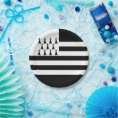 Borden voor patriottisch Brittany-vlagpapier Papieren Bordje (Feest)