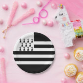 Borden voor patriottisch Brittany-vlagpapier Papieren Bordje (Feest)