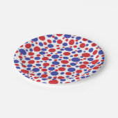 Borden voor patriottisch polaire dots papieren bordje (Gekanteld)