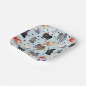 Borden voor patriottisch pommeren-hondenpapier papieren bordje (Gebogen)