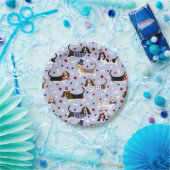 Borden voor patriottisch rond papier papieren bordje (Feest)