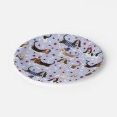 Borden voor patriottisch rond papier papieren bordje (Gekanteld)