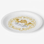 Borden voor persoonlijk gouden Roos Papieren Bordje (Gekanteld)